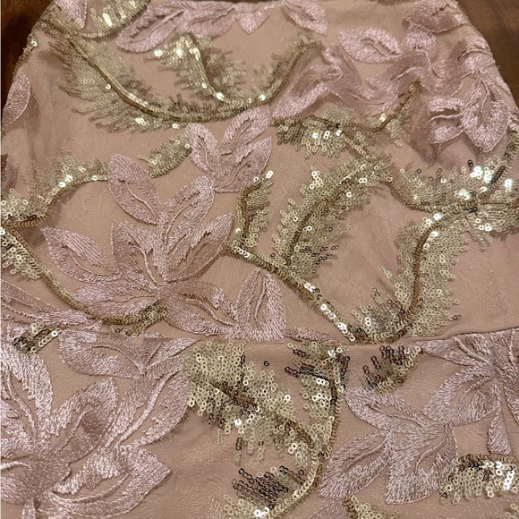 NWT Venus Dress, Blush Pink with Gold Sequin Detail, Women’s Size 16 - Picture 5 of 10